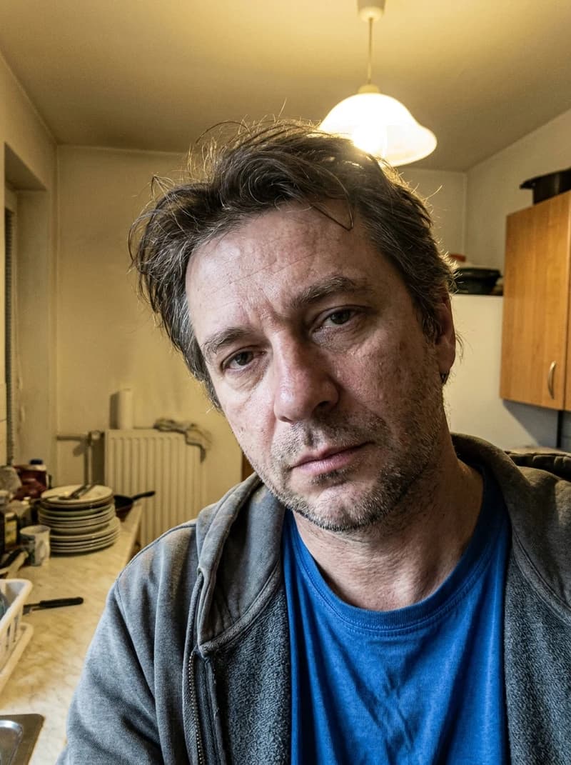 Fotka do životopisu — selfie před úpravou